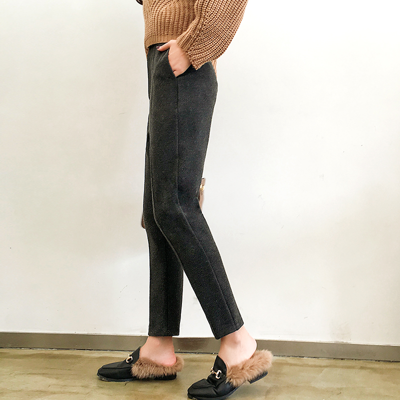 三色毛呢加厚小脚裤fsy214