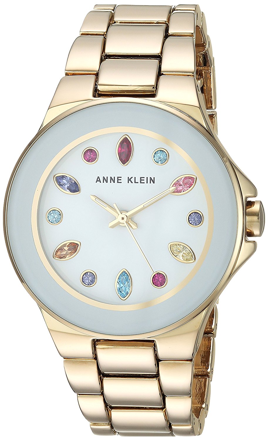 克莱因(美国著名时尚品牌) anne klein 女式石英金属和合金连衣裙手表