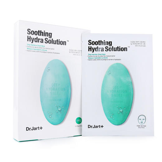 韩国 Dr.Jart 蒂佳婷 药丸舒敏水润舒缓面膜绿色 5片/盒 商品图0