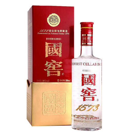 【年货节 2022年】泸州老窖 国窖1573 白酒 38度 500ml 单瓶 商品图1