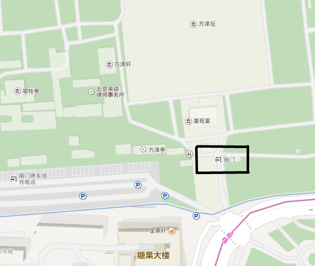 地坛公园南门位置示意图 博物老师
