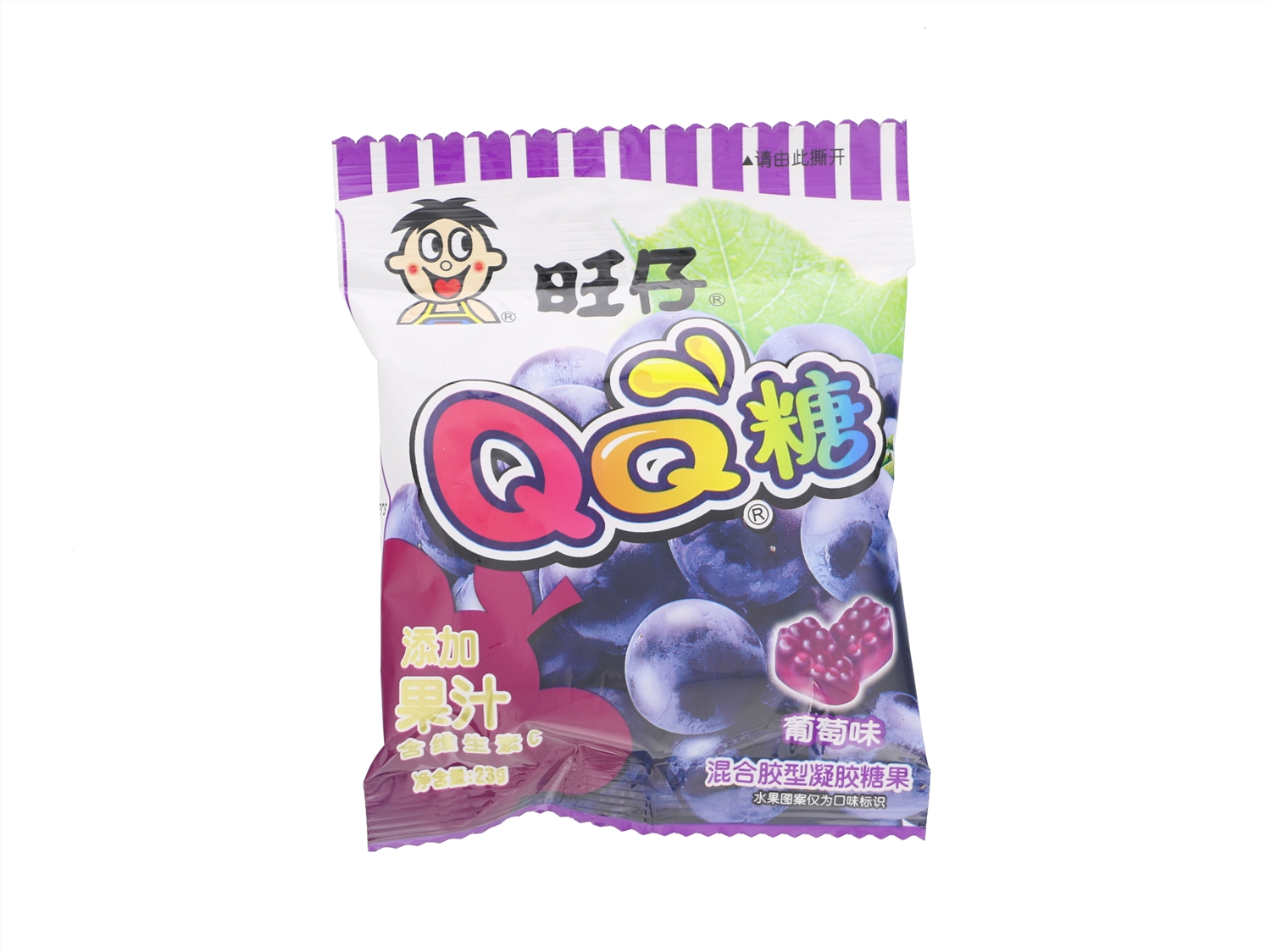 旺仔QQ糖（葡萄味）混合胶型凝胶糖果