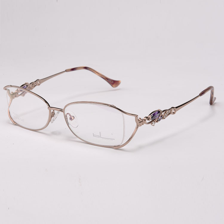 白领贵族热卖 优雅无框75038宝石眼镜框 多色可选批发眼镜架钛架