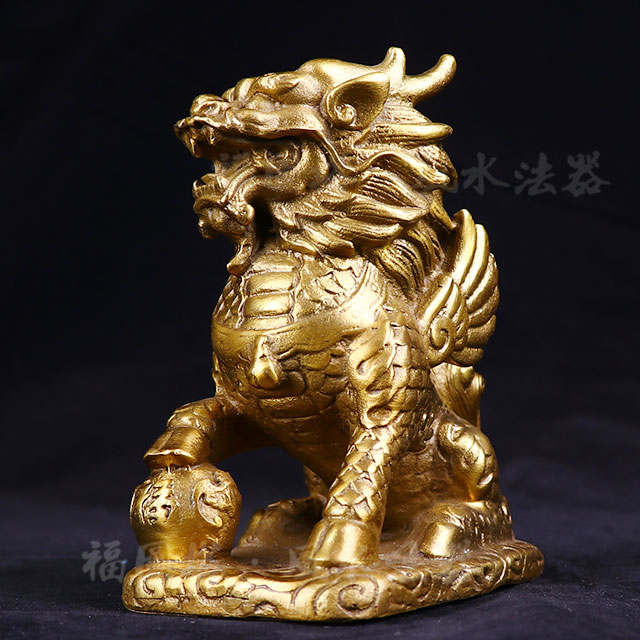 【开光纯铜麒麟】镇宅瑞兽/招贵人/旺事业/化小人