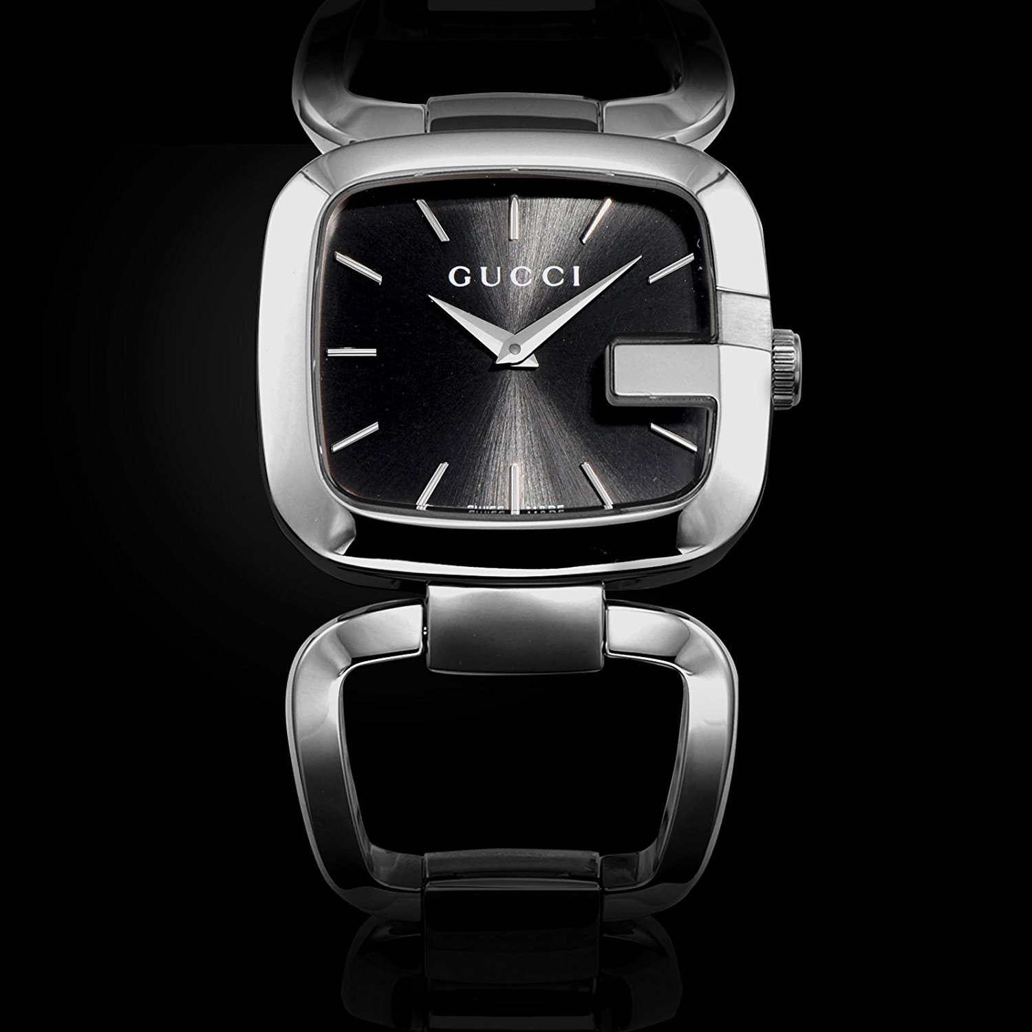 古驰(奢侈品品牌) [ 古驰 ] gucci 手表古驰 g 黑色表盘 ya125407 ya