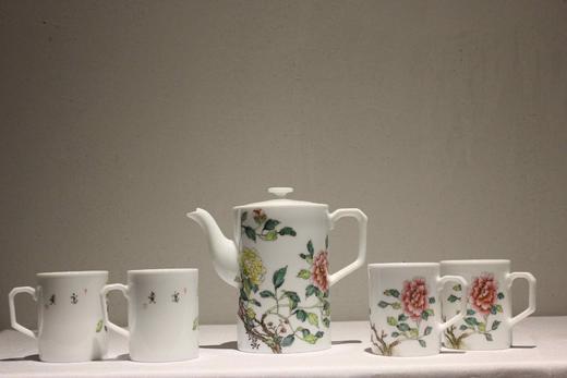 诚德轩花开富贵5头粉彩套组 商品图2