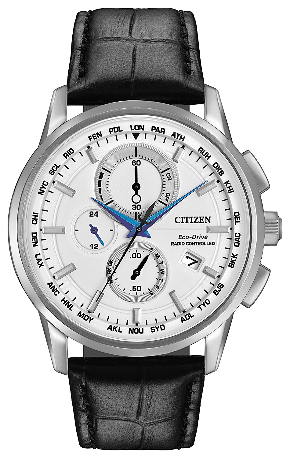 西铁城(日本手表品牌) citizen 西铁城 世界时区 男士石英手表 白色