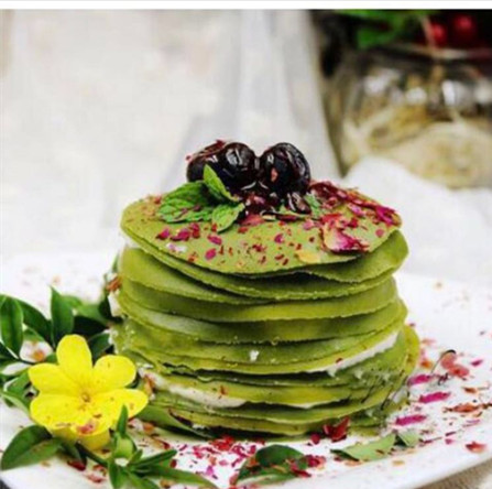 抹茶蜜豆千层蛋糕