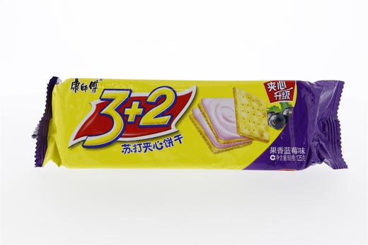 康师傅3+2苏打夹心饼干果香蓝莓味125g 商品图0