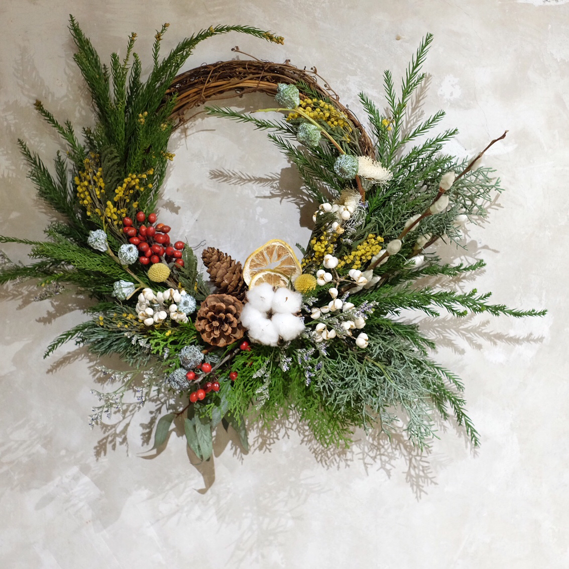 {花治课堂 } 圣诞大花环