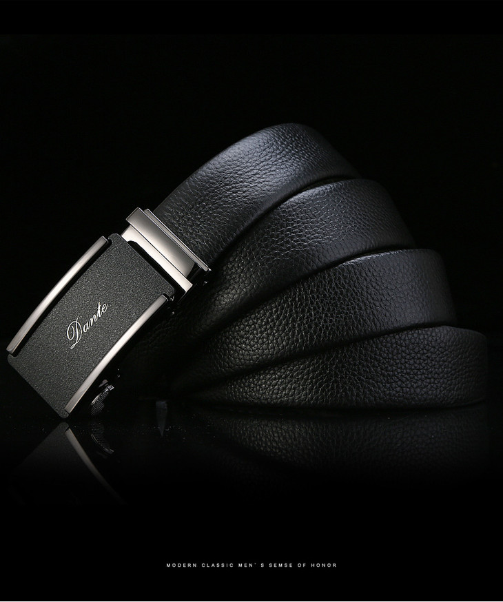 皮带男丹迪男士自动扣皮带男牛皮腰带青年休闲时尚潮男裤带