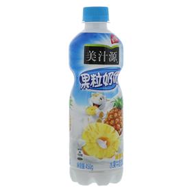 美汁源果粒奶优菠萝味水果牛奶饮料450g