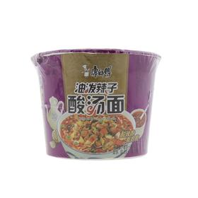 康师傅油泼辣子酸汤面125克/桶12桶/箱