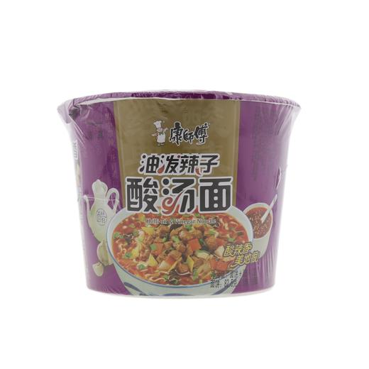 康师傅油泼辣子酸汤面125克/桶12桶/箱 商品图0