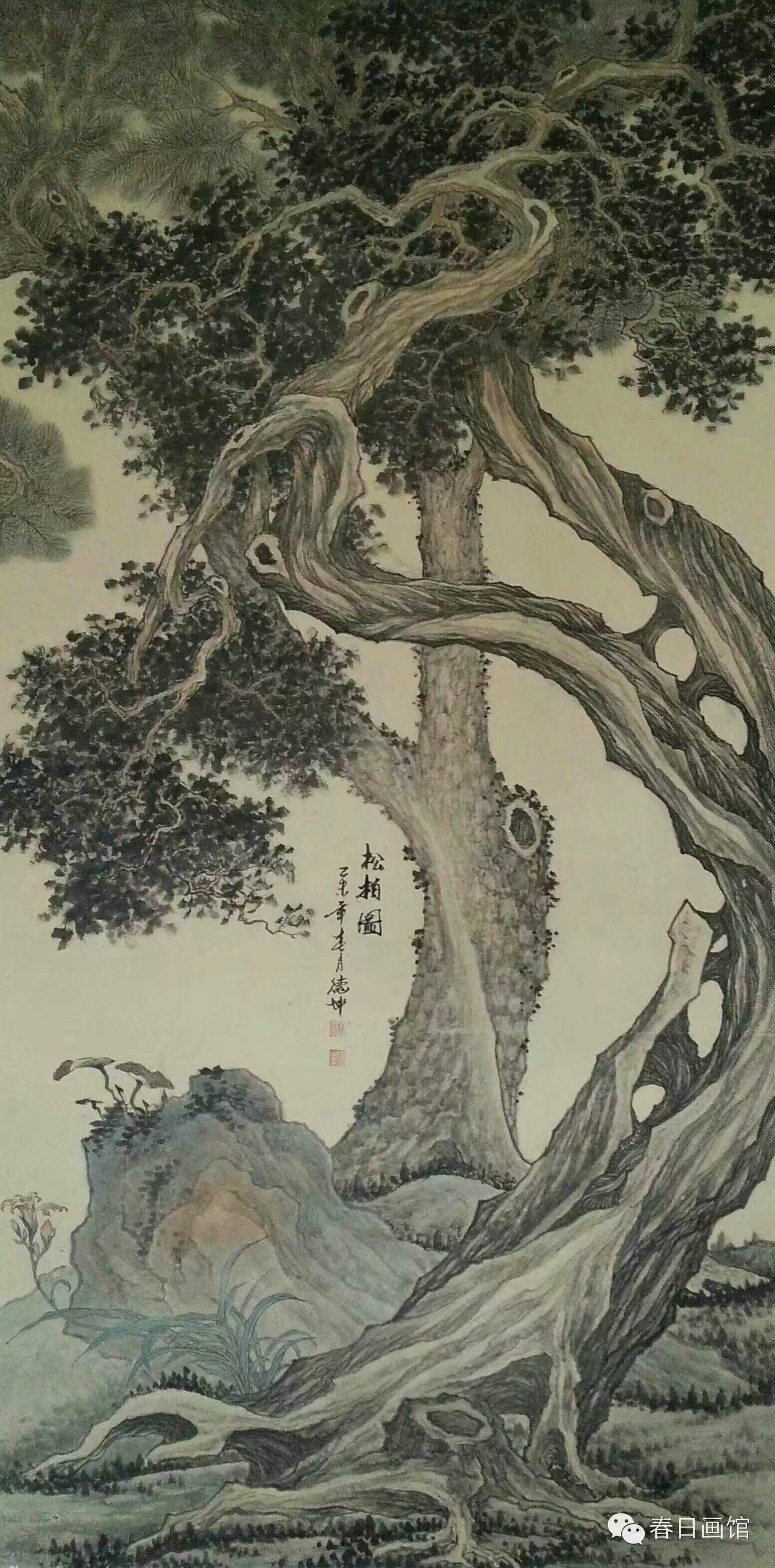 古柏图 145x75cm 林德坤