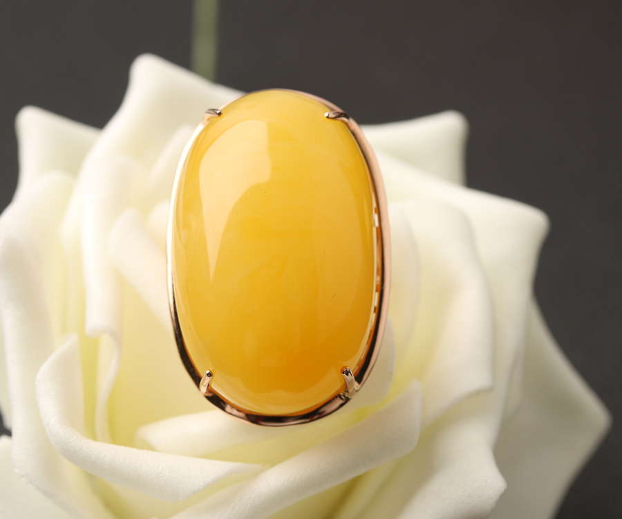 【44035】蛋面蜜蜡戒指