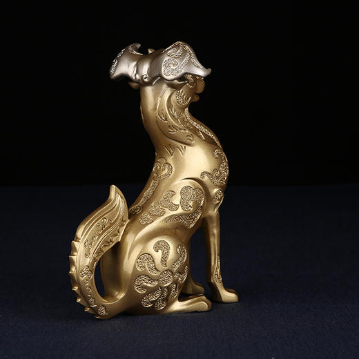财犬旺福 狗年黄铜摆件 前十名下单送2尊旺财狗铜摆件