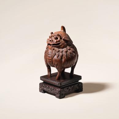 保利艺术blys-ss8149 竹雕甪端香薰