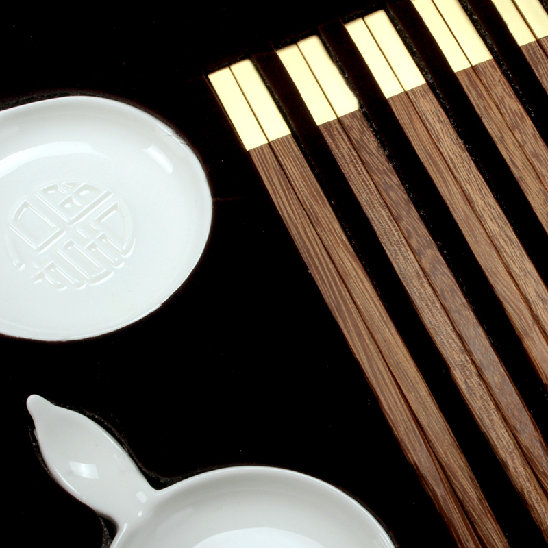 西窗烛·六顺世家 | 中式结婚碗筷套装 复古风 六双装