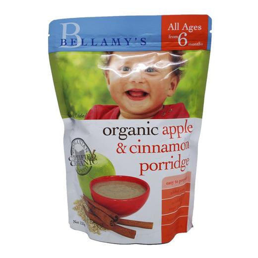 澳大利亚贝拉米Bellamy's苹果肉桂燕麦米粉6+段125g 商品图0