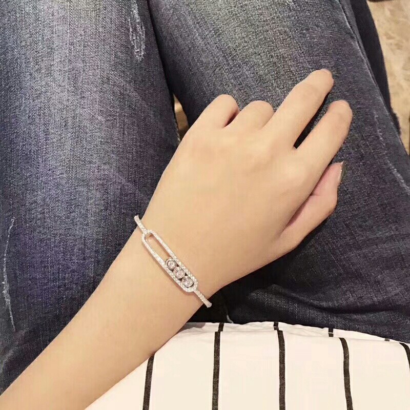 messika 三钻滑动手镯 德国进口s925银高端定制 messika以其最著名的