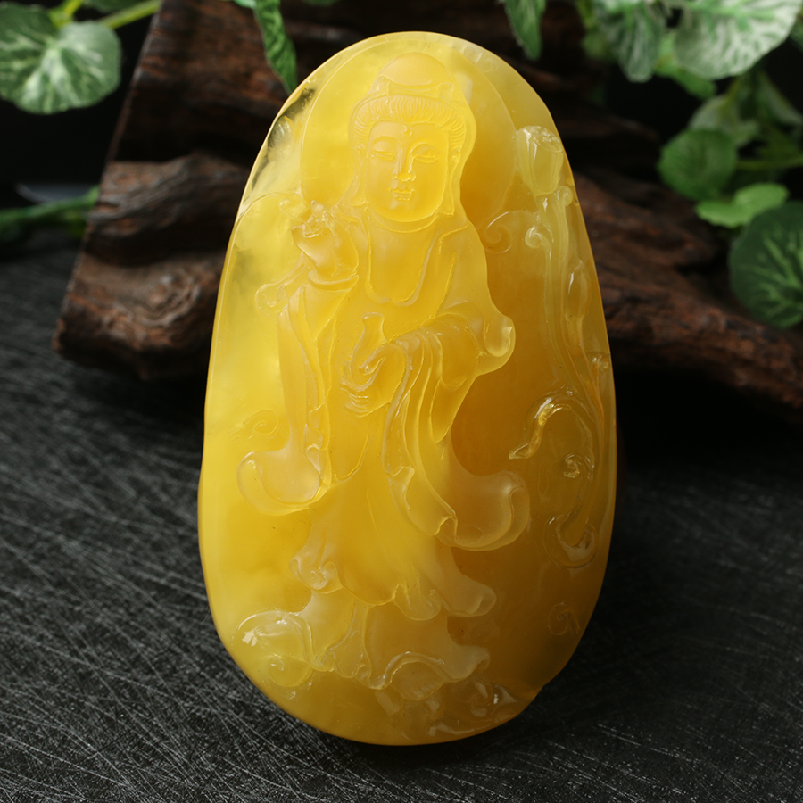 【44139】蜜蜡莲花观音