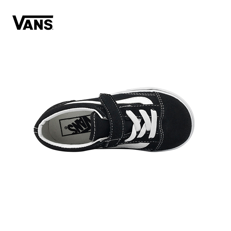 vans小童中童old skool经典款魔术贴童鞋 黑色