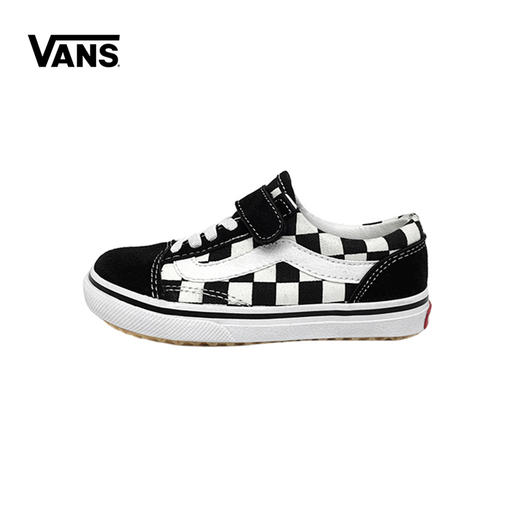 vans小童中童old skool经典款魔术贴童鞋 棋盘格