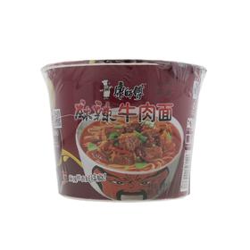 康师傅麻辣牛肉面107克/桶12桶/箱