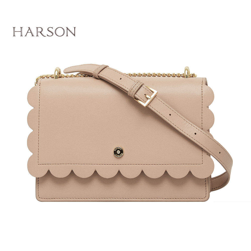 hm84507-裸色牛剖层革女包