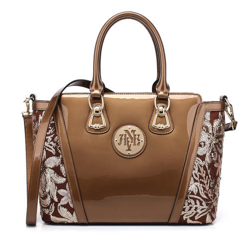 纳薇经典牛皮珠片女包 货号122151