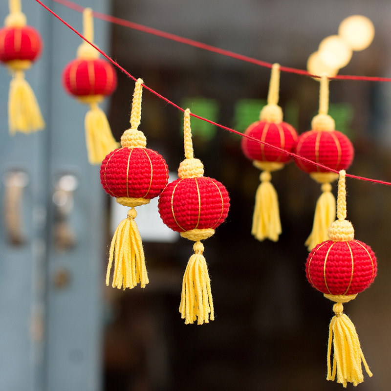 【a381】趣织社_钩针中国风灯笼挂饰_教程