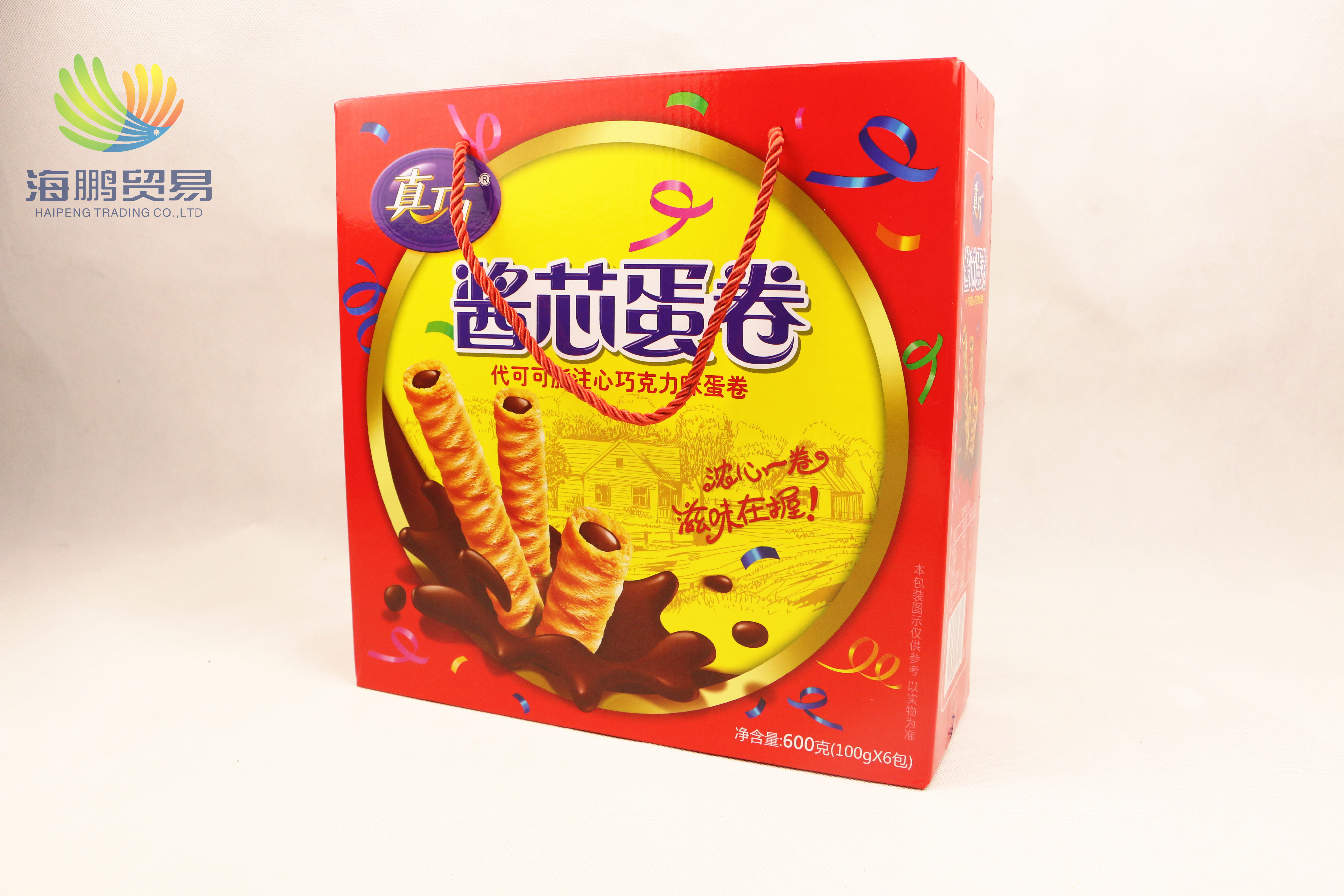 真巧酱芯蛋卷礼盒600g