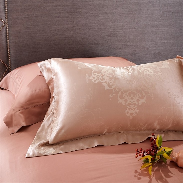 奢华真丝大提花床单四件套 芙蓉丽影