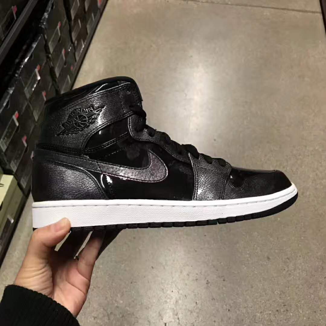 nike air jordan 1 retro high aj1黑漆皮篮球鞋 男鞋