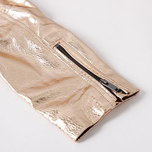 ZARA L码闪亮光面翻领防风夹克外套女_F37 商品图5