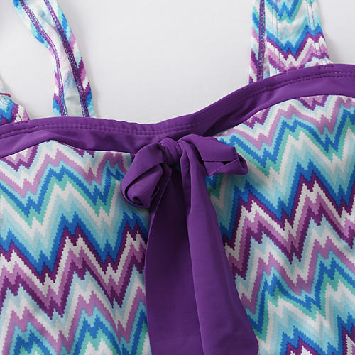 浪都/XXL码女式连体裙式保守游泳衣遮肚显瘦泡温泉_A15 商品图4