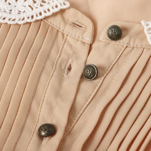 M码可爱镂空娃娃领淑女雪纺连衣裙_B105 商品图1