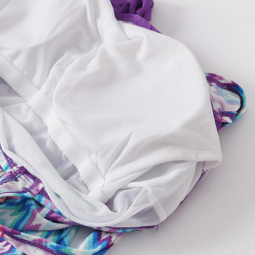 浪都/XXL码女式连体裙式保守游泳衣遮肚显瘦泡温泉_A15 商品图5