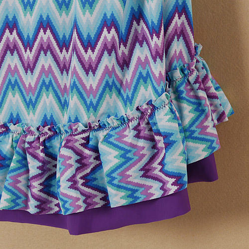 浪都/XXL码女式连体裙式保守游泳衣遮肚显瘦泡温泉_A15 商品图2