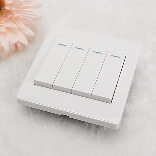 86型暗装雅白4开单联墙壁开关面板_A27 商品图0