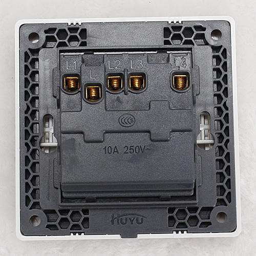 86型暗装雅白4开单联墙壁开关面板_A27 商品图1