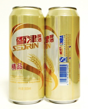 百威英博雪津啤酒罐收藏纪念罐sedrin beer精品500ml新版nba标