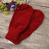 灯芯绒手套酒红色 商品缩略图0