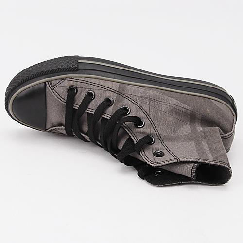 37码女士灰色高帮帆布鞋休闲鞋C36 商品图3