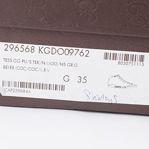 35码GUCCI古奇女鞋高帮休闲运动鞋296568 商品图9