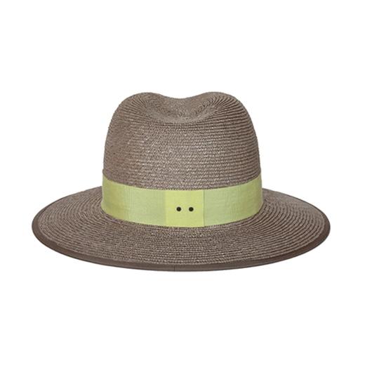 法国 灰褐色稻草平顶软呢帽 destre anton (含邮含税)