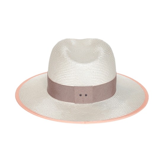 法国 灰白色稻草平顶软呢帽 |destre victoire(含邮含税)