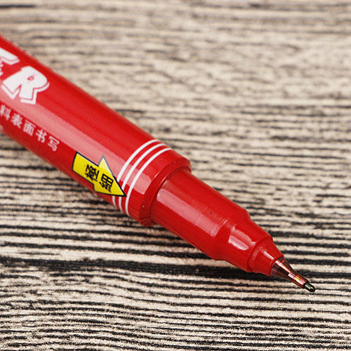 记号笔M-708油性签名笔双头级细3支红色 A23 商品图2