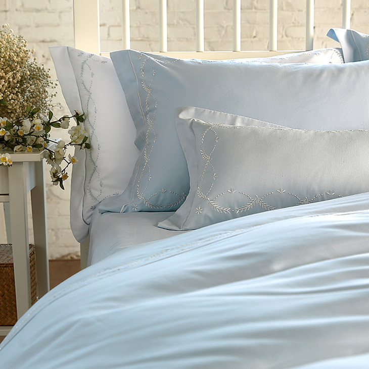 lasuntin春上町月桂树下80支精梳棉贡缎床品六件套2.0m床双人